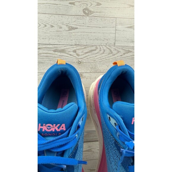 Hoka One  W Bondi 8 Running Shoes Womens Size 9.5 B Blue Athletic Wide #388 - Picture 5 of 8